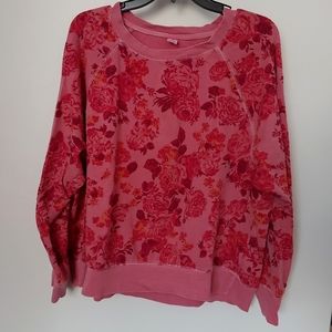 Old Navy Floral Roses Sweatshirt extra large